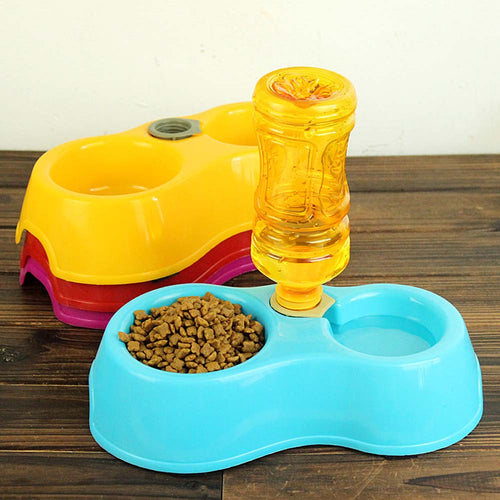 Double Pet Cat Food Dish Bowls